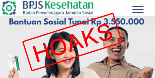 Hoaks, Pesan di WhatsApp tentang Bantuan Rp3.550.000 untuk Pekerja dari BPJS Kesehatan