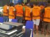 Petugas Kantor Imigrasi Kelas 1 Tangerang menangkap 24 warga Afrika di sebuah apartemen di kawasan Kota Tangerang, Jumat dinihari