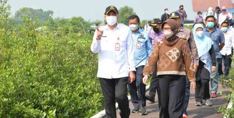 Direktur Perumahan Pemukiman Kementerian Perencanaan Pembangunan Nasional Republik Indonesia/Badan Perencanaan Pembangunan Nasional (Bappenas) Tridewi Virgianty memuji keberhasilan pembangunan dan penanganan kawasan kumuh di Desa Ketapang Kecamatan Mauk, khususnya di kawasan Ketapang Aquaculture.