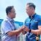 Ketua Umum Partai Demokrat Agus Harimurti Yudhoyono (AHY) bertemu Gubernur DKI Anies Baswedan di arena Formula E yang digelar di Ancol, Jakarta Utara, Sabtu pagi, 4 Juni 2022.