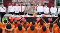 Polresta Tangerang dan jajaran menangkap 30 tersangka kejahatan selama 10 hari Operasi Sikat Maung 2022.