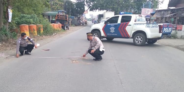 Seorang anak perempuan tewas setelah terlindas truk di Jalan Pasar Kemis - Jatiuwung, Kampung Tegal Sari, Desa Sukamantri Kecamatan Pasarkemis, Kamis 14 Juli 2022.