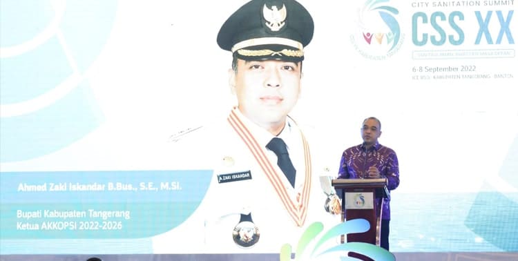 Ketua Umum Aliansi Kabupaten-Kota Peduli Sanitasi (AKKOPSI) periode 2022-2026 Ahmed Zaki Iskandar berkomitmen memperbaiki sanitasi di seluruh daerah di Indonesia.