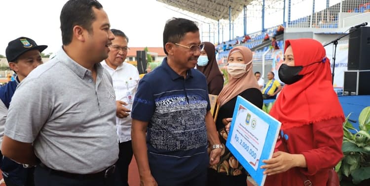 Dinas Sosial Kota Tangerang menggelar peningkatan Potensi Sumber Kesejahteraan Sosial (PSKS) bertempat di Stadion Benteng Reborn, pada Rabu 14 Desember 2022.