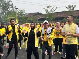 Peringati Hut ke 60, DPD Golkar Kota Serang Ikut Pecahkan Rekor Muri Senam Sehat