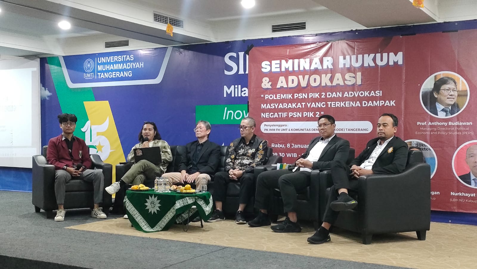 Universitas Muhammadiyah Tangerang mengadakan seminar hukum dan advokasi mengenai dampak negatif Proyek Strategis Nasional (PSN) Pantai Indah Kapuk (PIK) 2.