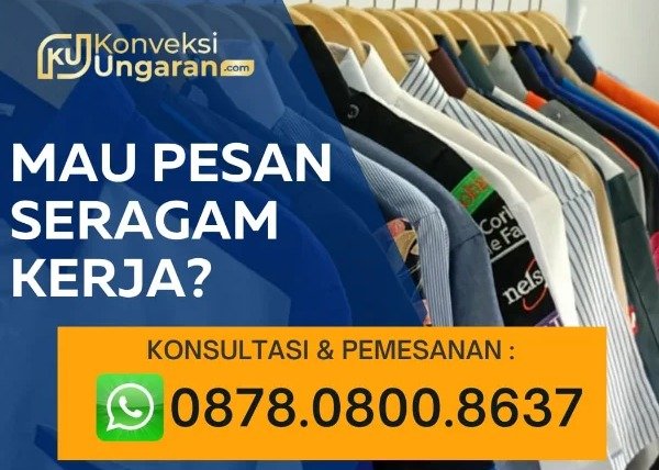 Konveksi Ungaran Makmur di Semarang, solusi terpercaya untuk seragam kerja berkualitas tinggi dengan desain gratis dan garansi 100%.
