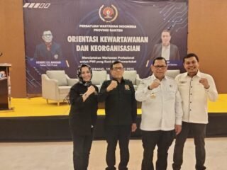 Pj Gubernur Banten, Ucok Damenta, hadir di OKK PWI Banten, mengajak jurnalis dukung penyampaian kebijakan pemerintah kepada masyarakat.