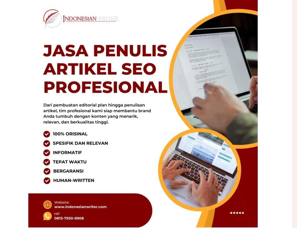 Jasa penulisan artikel SEO IndonesianWriter bisa jadi solusi terbaik untuk kebutuhan konten berkualitas website Anda. Cari tahu bagaimana cara kami meningkatkan traffic organik disini!
