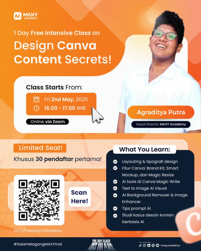 Kelas Desain Canva Berbasis AI oleh MAXY Academy (Sumber: Maxy Academy)