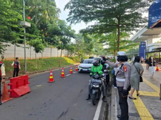 KAI Gandeng Kepolisian guna Atasi Kemacetan di Kawasan Stasiun Harjamukti (Sumber: LRT Jabodebek)