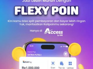 KAI luncurkan fitur Flexy Poin di aplikasi Access, memungkinkan pembelian tiket kereta lebih fleksibel dengan Railpoin dan metode pembayaran lainnya.