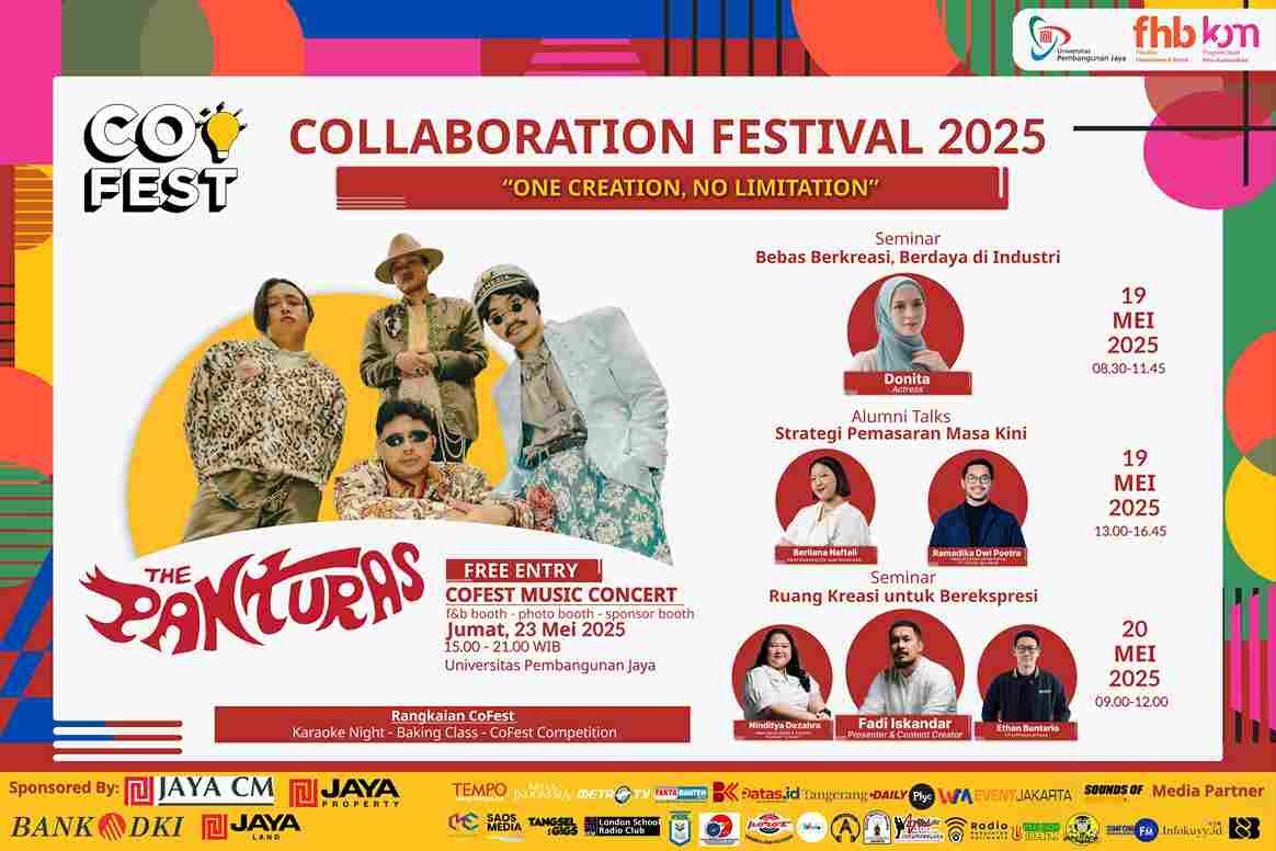 CoFest 2025 UPJ hadirkan kebebasan berekspresi dengan seminar inspiratif dan penampilan spesial, meriahkan kreativitas generasi muda.