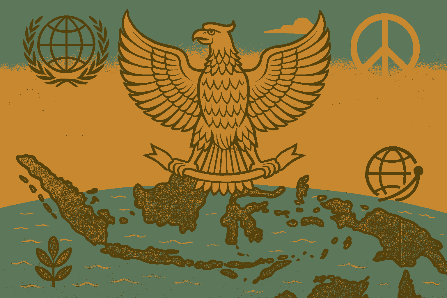 Analisis geopolitik Indonesia di tengah ketegangan global, strategi diversifikasi dengan BRICS dan China, serta prinsip bebas-aktif dalam menghadapi polarisasi kekuatan dunia