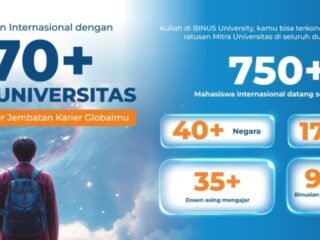 BINUS University perluas jaringan global dengan 170+ universitas di 40 negara, siapkan mahasiswa jadi pemimpin berdaya saing internasional.