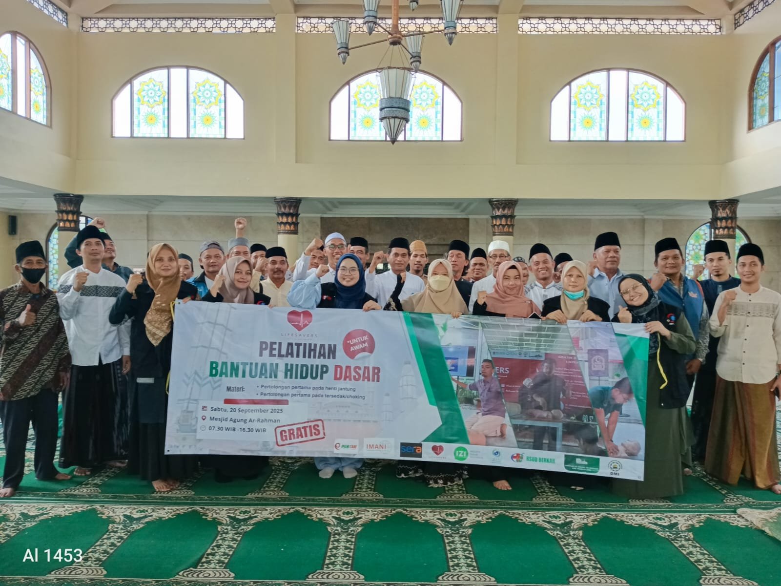 PROKAMI Banten dan IMANI Care adakan pelatihan Bantuan Hidup Dasar di Pandeglang untuk tingkatkan kesiapsiagaan pengurus masjid.