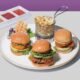 Fame Hotel Gading Serpong hadirkan Trio Burger, tiga mini burger dengan kentang goreng renyah dan saus variatif hanya Rp65.000.
