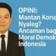 Fenomena mantan koruptor nyaleg kembali mencederai moral demokrasi Indonesia dan menurunkan kepercayaan publik terhadap politik.