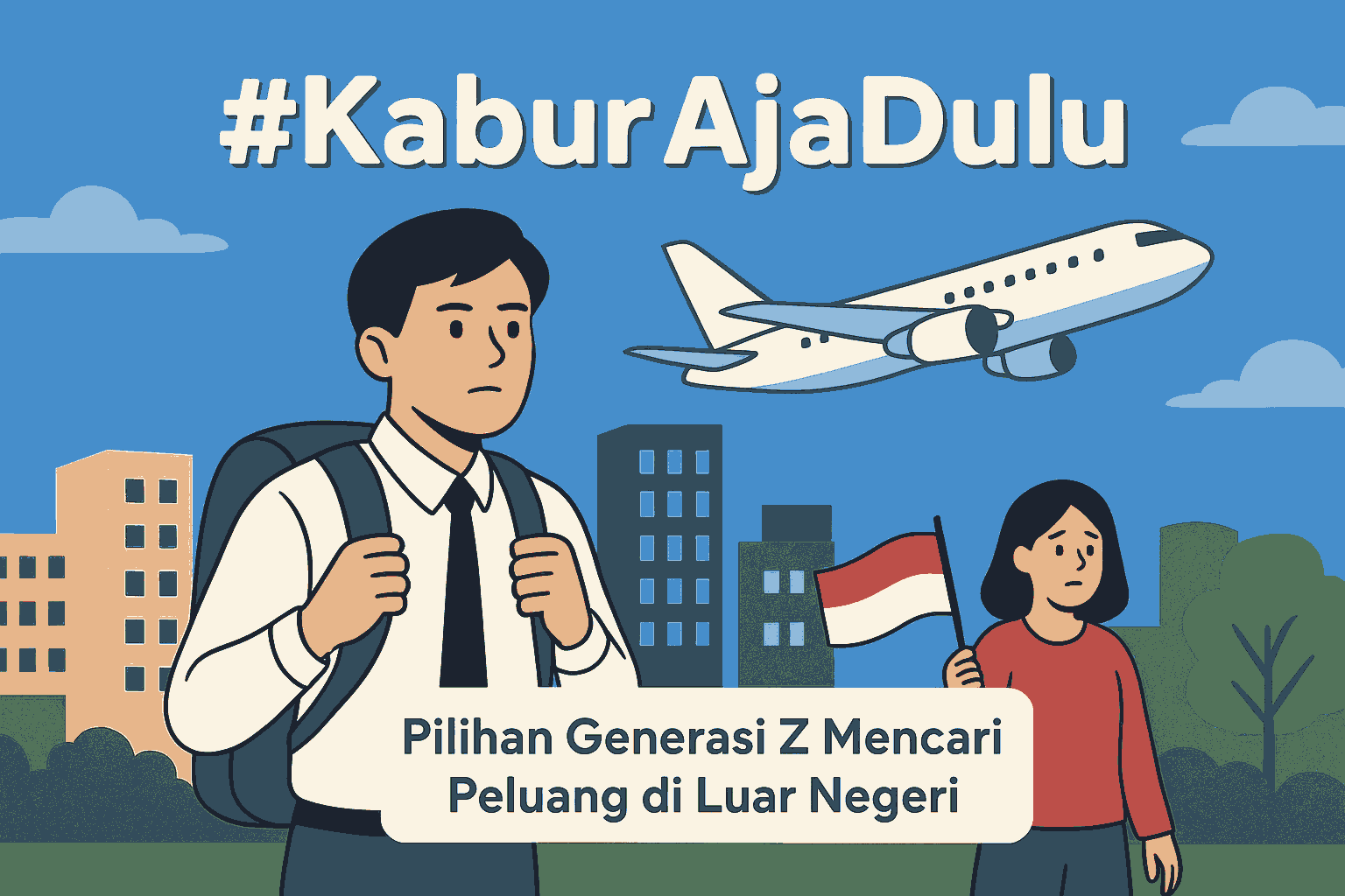 Fenomena #KaburAjaDulu mencerminkan keresahan Generasi Z yang mencari peluang hidup dan karier lebih baik di luar negeri.