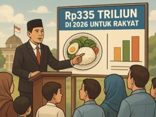 Program Makan Bergizi Rp335 triliun dinilai penting untuk gizi, tapi dikhawatirkan geser prioritas pendidikan di RAPBN 2026.
