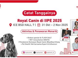 Royal Canin tampil di IIPE 2025 dengan konsep nutrisi presisi untuk hewan peliharaan dan kampanye kepemilikan bertanggung jawab.