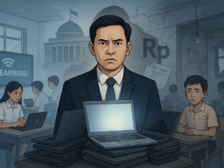 Kasus Mas Menteri soal pengadaan laptop menyoroti krisis integritas dan tantangan pendidikan digital di Indonesia.