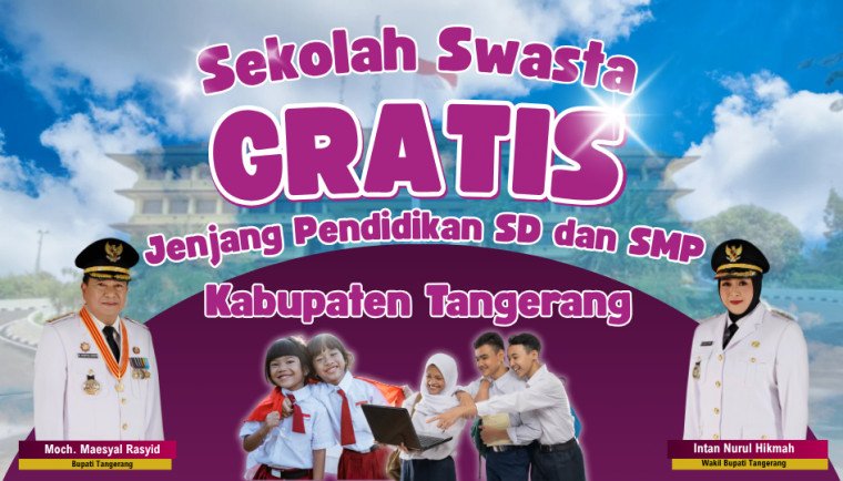 Program Sekolah Gratis Pemkab Tangerang bantu 49 ribu siswa SD-SMP swasta dengan pembiayaan penuh untuk pendidikan dasar yang lebih merata.