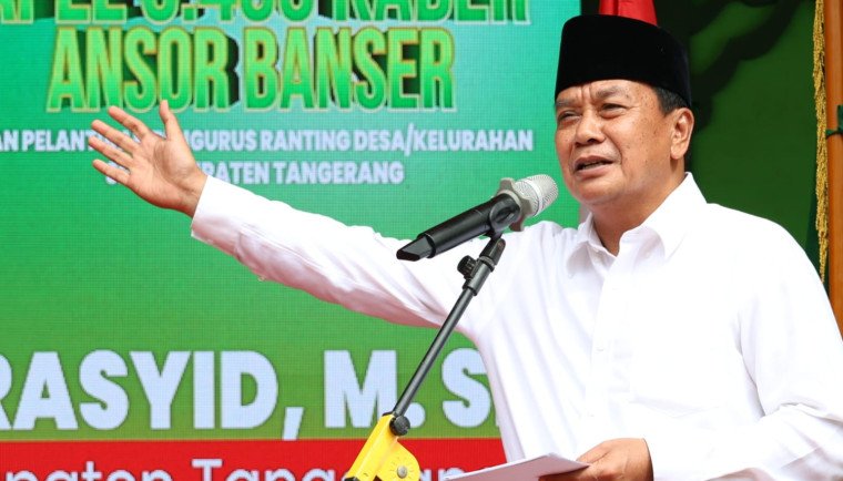 Bupati Tangerang mengapresiasi GP Ansor dan Banser atas peran menjaga persatuan, keamanan, dan stabilitas sosial di daerah.