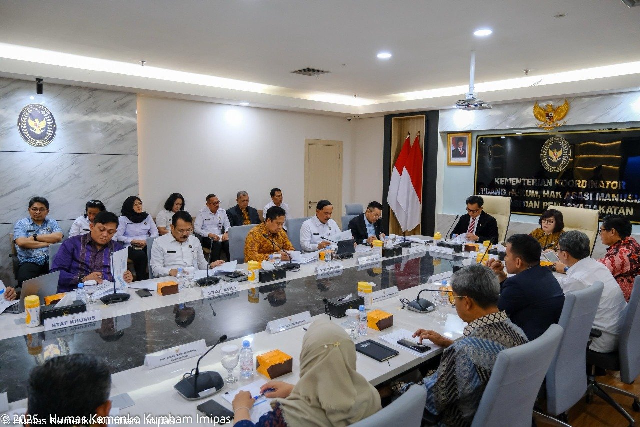 Kemenko Kumham Imipas memperkuat koordinasi kebijakan hukum, HAM, imigrasi, dan pemasyarakatan sebagai langkah menuju Indonesia Emas 2045.