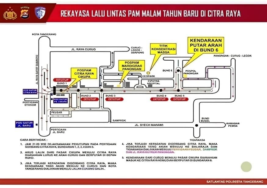 Satlantas Polresta Tangerang terapkan rekayasa lalu lintas Nataru di Citra Raya dan Tigaraksa demi cegah macet malam tahun baru.