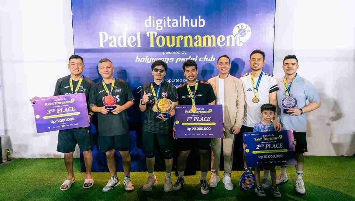 Digital Hub dan Holywings sukses gelar Padel Tournament 2025 di BSD City, perkuat bisnis, komunitas, dan sportainment.