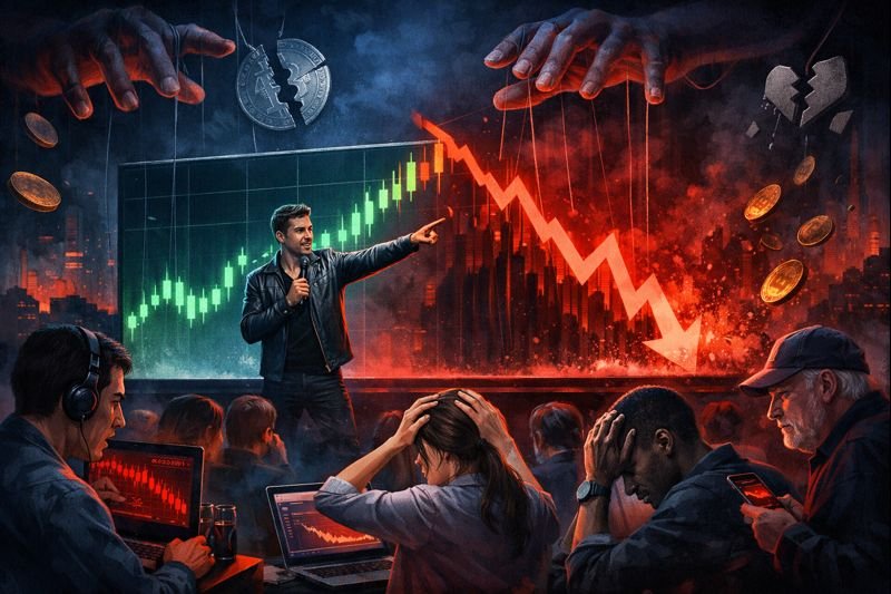 Fenomena global influencer kripto keliru memprediksi pasar, memicu kerugian investor ritel dan dugaan praktik rug pull.