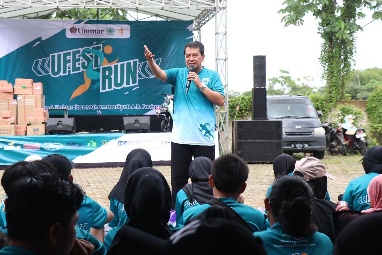 Bupati Tangerang Maesyal Rasyid menghadiri Milad ke-4 UNIMAR dan menegaskan peran strategis kampus menuju Indonesia Emas 2045.