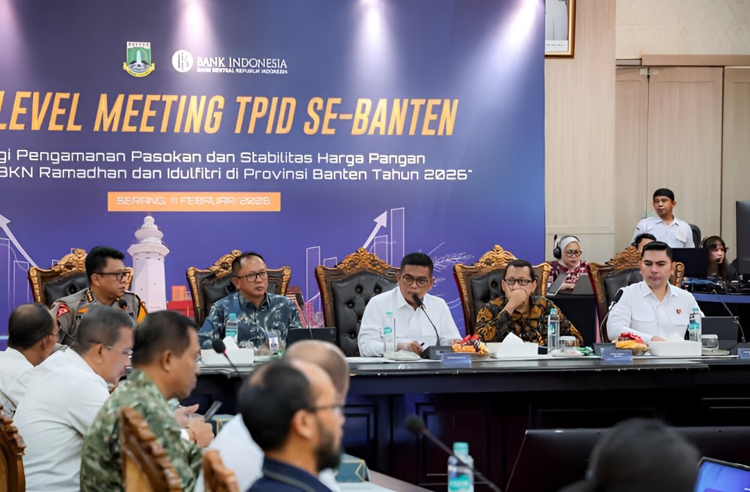 Pemprov Banten perkuat TPID jelang Ramadan dan Idul Fitri 1447 H. Andra Soni pastikan pasokan pangan aman & harga stabil.