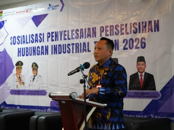 Disnaker Kabupaten Tangerang Gelar Sosialisasi Penyelesaian Perselisihan Hubungan Industrial