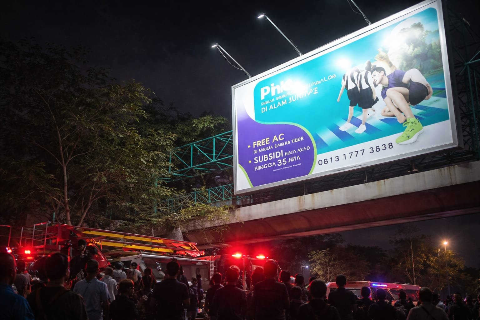 Pria mencoba bunuh diri di JPO Daan Mogot, Tangerang. Polisi evakuasi usai negosiasi 90 menit, korban berhasil diamankan dengan selamat.