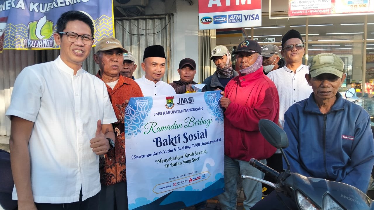 Aksi sosial JMSI Kabupaten Tangerang di Ramadan dengan bagi sembako, takjil, dan santunan anak yatim di Tigaraksa.