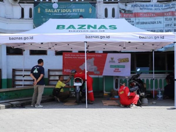Jelang Mudik Lebaran, BAZNAS Kota Tangerang Adakan Ganti Oli Gratis untuk Warga