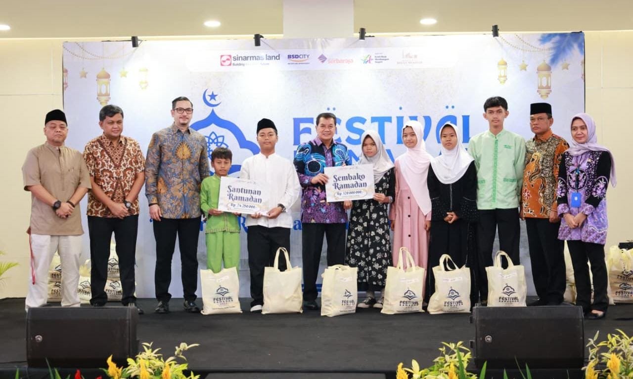 Ratusan anak meriahkan Festival Ramadan di BSD. Bupati Tangerang apresiasi program CSR Sinar Mas Land untuk pendidikan.