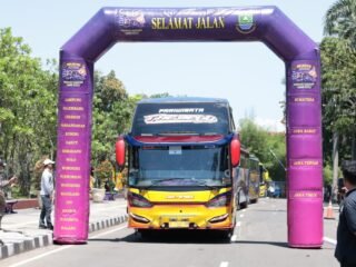 Pemkab Tangerang melepas lebih dari 3.000 peserta mudik gratis 2026 dengan 56 bus menuju 19 kota di Jawa dan Sumatra.