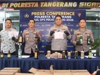 10 Hari Operasi Pekat Maung, Polresta Tangerang Sita Ribuan Miras dan Obat Keras Ilegal