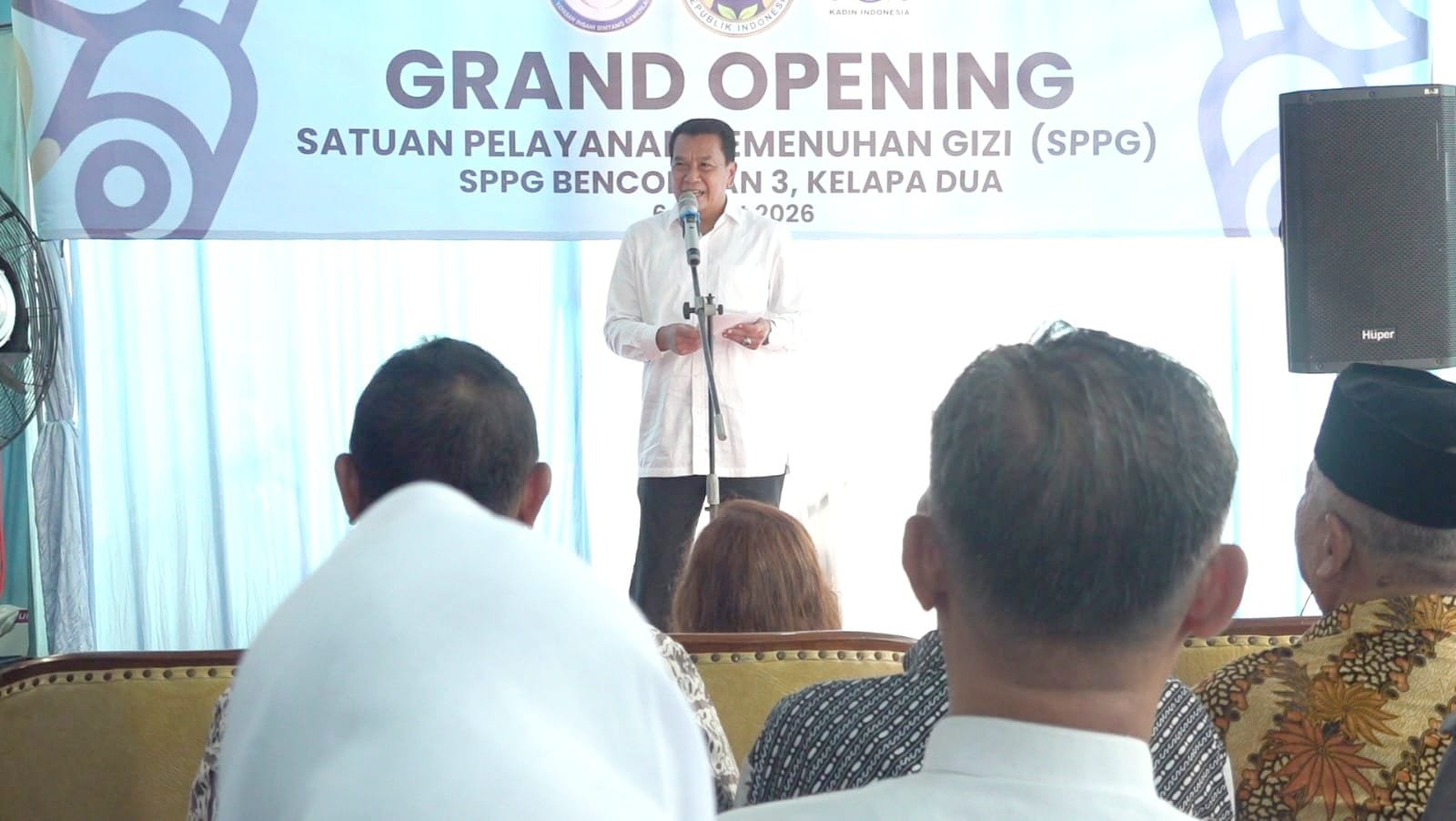 Bupati Tangerang Maesyal Rasyid meresmikan SPPG Bencongan 3 di Kelapa Dua untuk memperkuat program pemenuhan gizi pelajar.