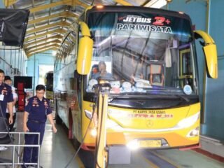 Dishub Kabupaten Tangerang Ramp Check 56 Armada Bus untuk Program Mudik Lebaran Gratis 2026