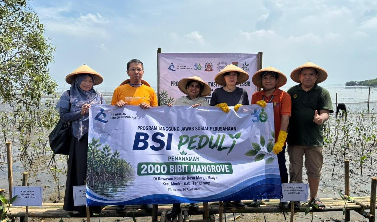 PT BSI tanam 2.000 mangrove di Mauk, Tangerang, lewat program CSR guna pulihkan ekosistem pesisir dan cegah abrasi.