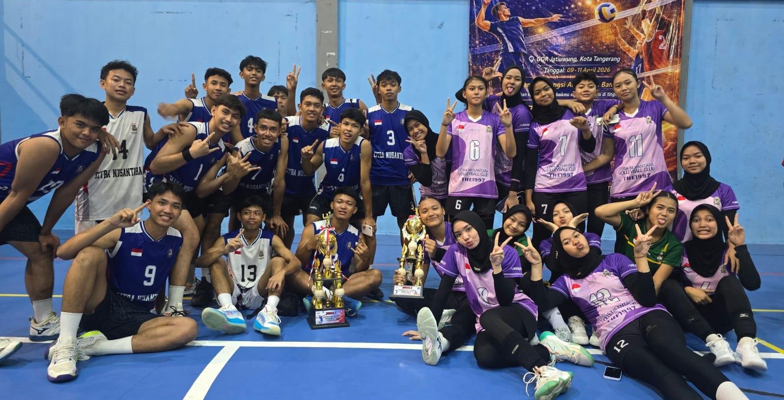 Cinus VC U-18 putra-putri lolos Kejurnas voli 2026, wakili Banten usai juara dan runner-up Kejurda, bidik tiket timnas Asia.