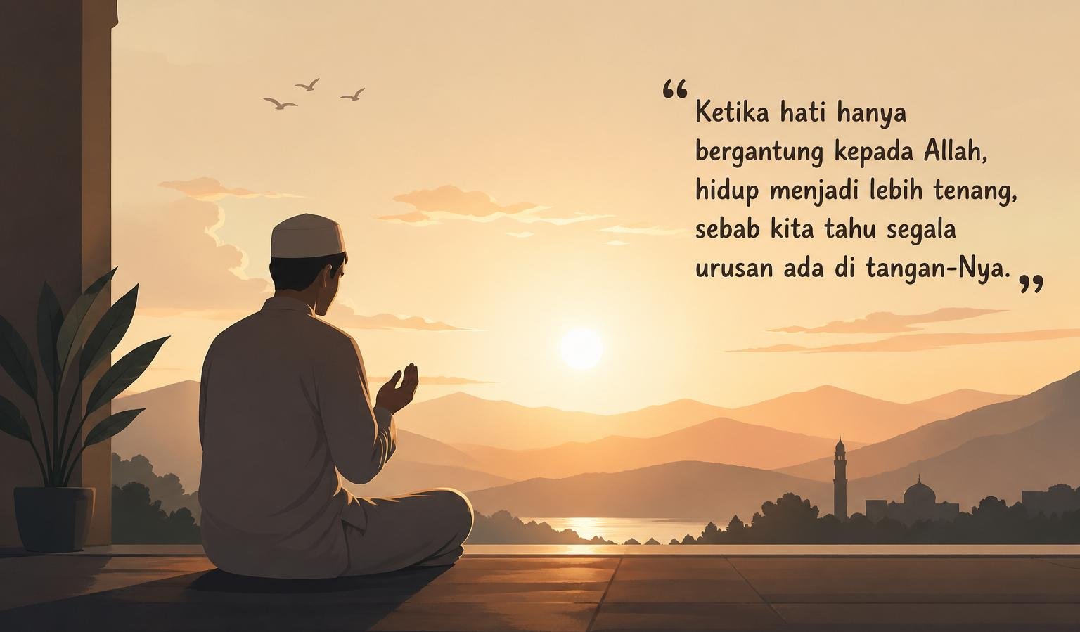 Temukan hakikat menjadi hamba sejati: bergantung hanya kepada Allah, bertawakal, dan menjalani hidup dengan hati tenang.