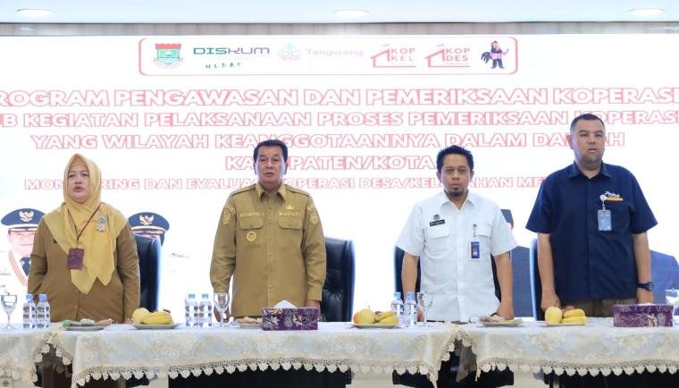 Pemkab Tangerang mengevaluasi kinerja 274 Koperasi Desa/Kelurahan Merah Putih melalui monitoring Triwulan I Tahun 2026.