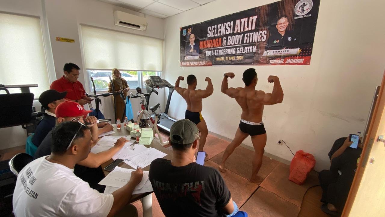 PBFI Tangsel gelar seleksi final atlet jelang Porprov Banten 2026, targetkan hingga enam medali emas dan juara umum binaraga.