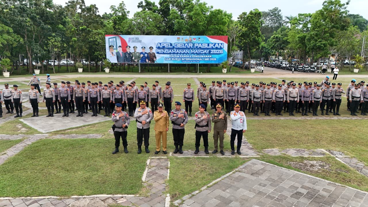 Polresta Tangerang siagakan personel untuk mengawal aksi May Day 2026 di Kabupaten Tangerang agar aman dan kondusif.