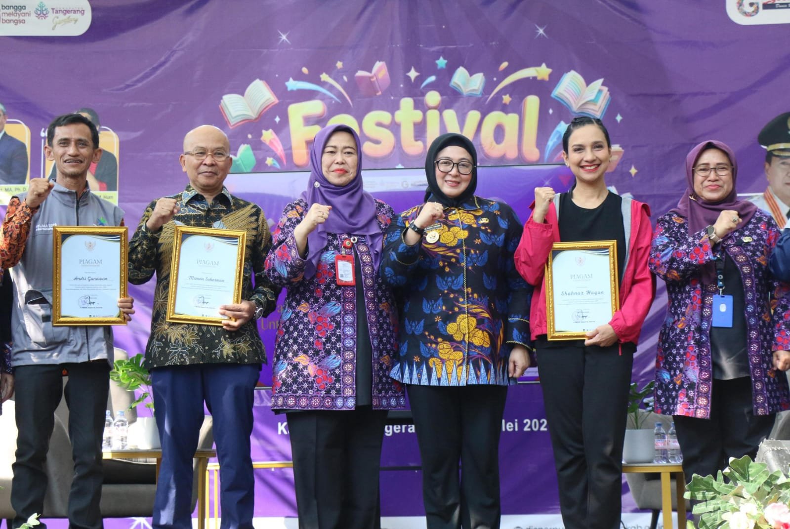 Wabup Intan mengapresiasi Festival Literasi Tangerang Gemilang 2026 sebagai ruang kreativitas dan penguatan budaya baca anak muda.
